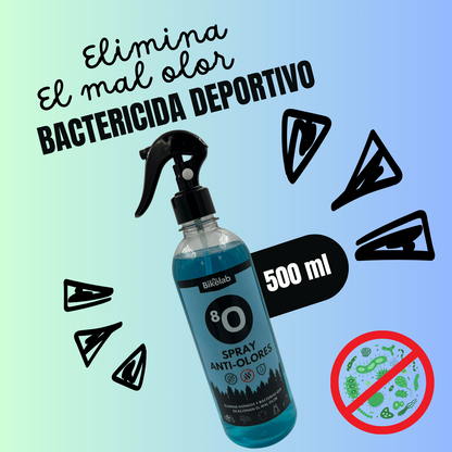 Antiolores eliminador de bacterias y desodorante de equipo Bikelab 8O - 500ml