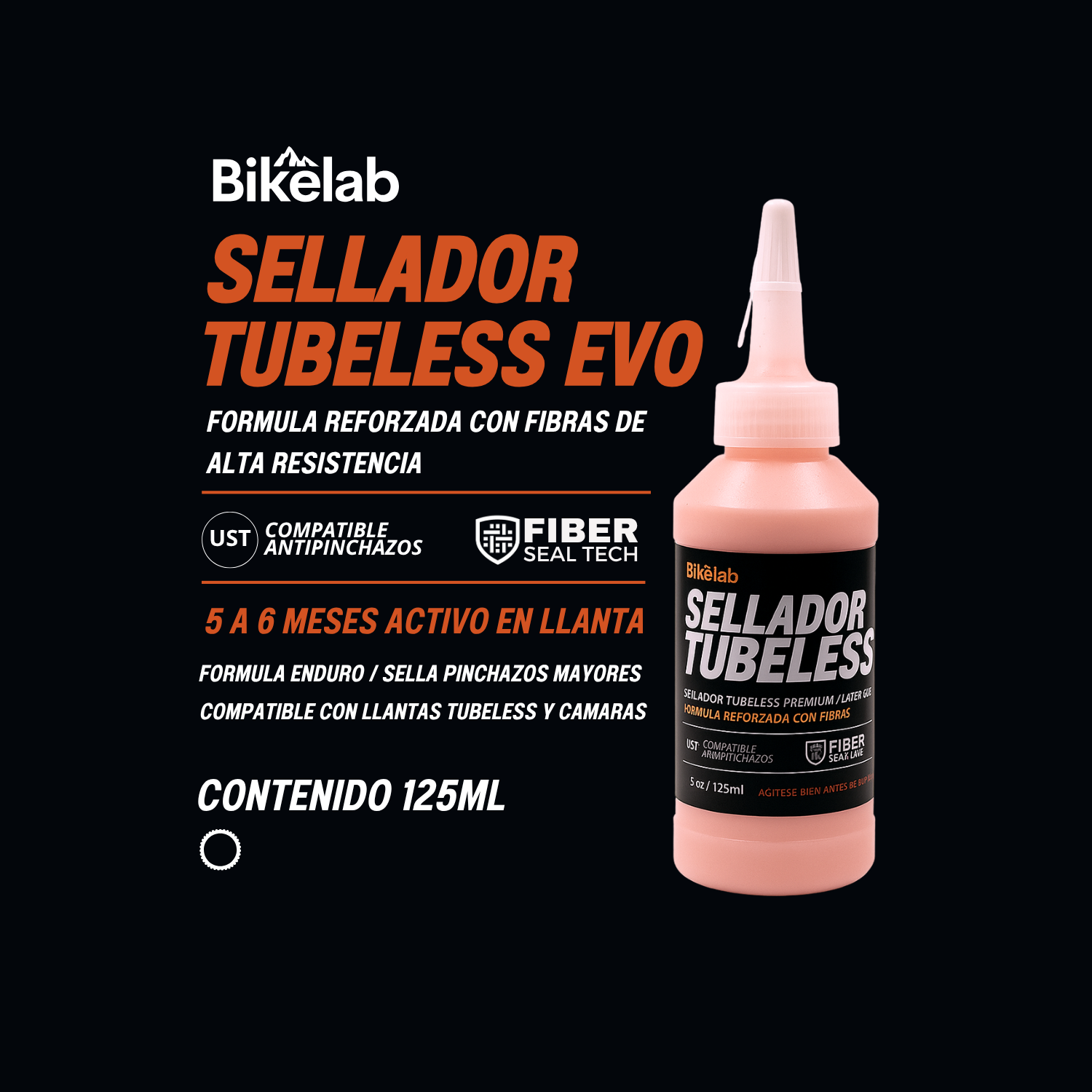 Sellador Tubeless 1st Evo Seal Tech Bikelab 125ml - Image 2