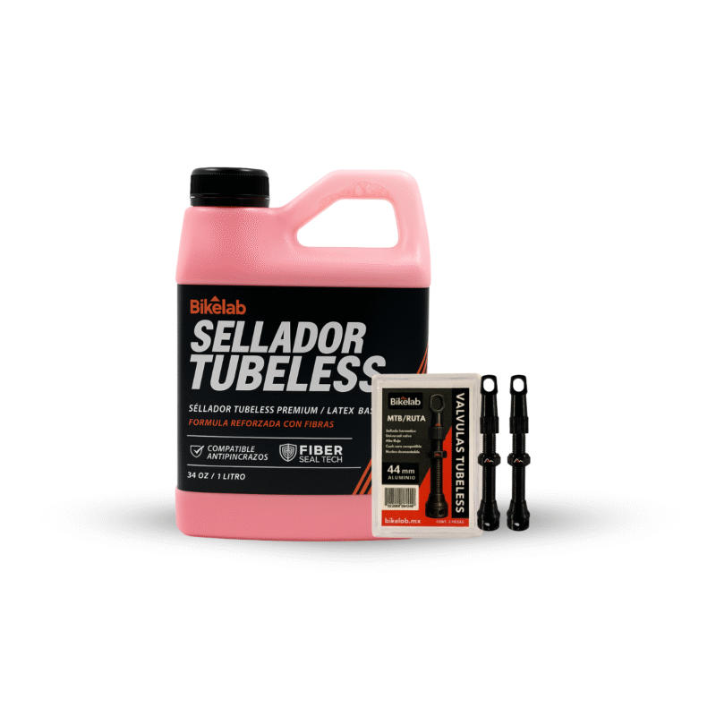 Kit Tubeless Evo Fiber Bikelab 1 Litro + 2 Valvulas 44mm